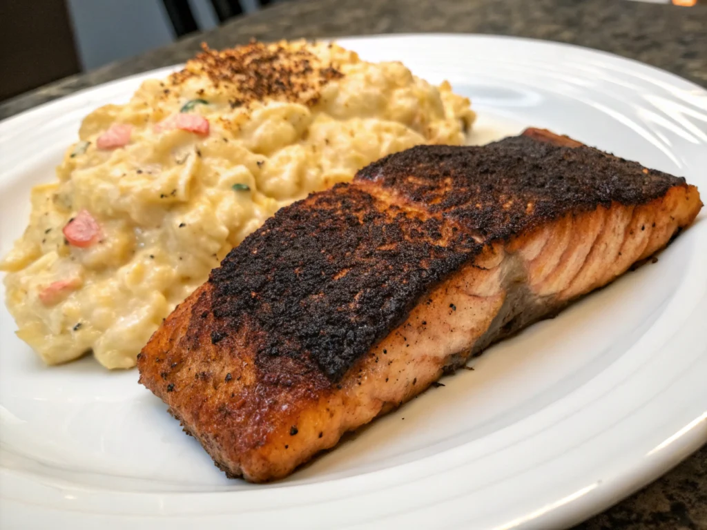 Blackened Salmon with Creamy