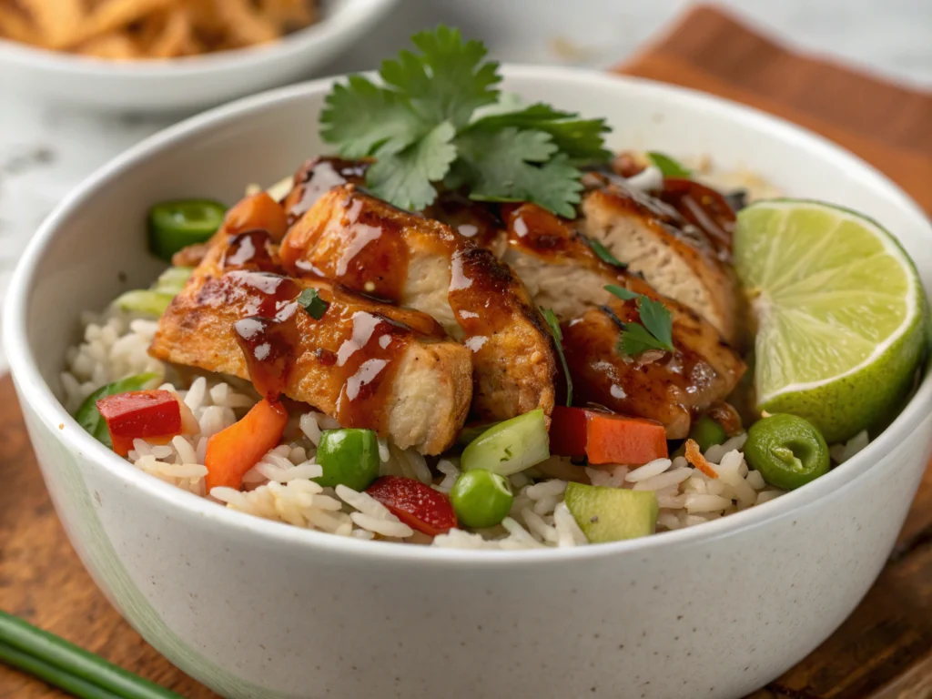 Honey Chipotle Chicken Rice Bowl