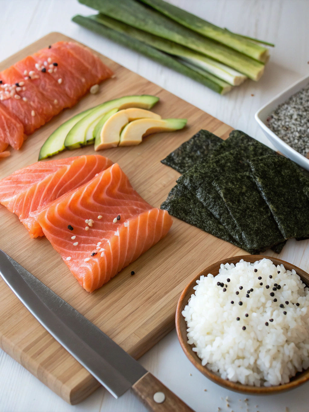 Salmon Sushi Rolls ingredients