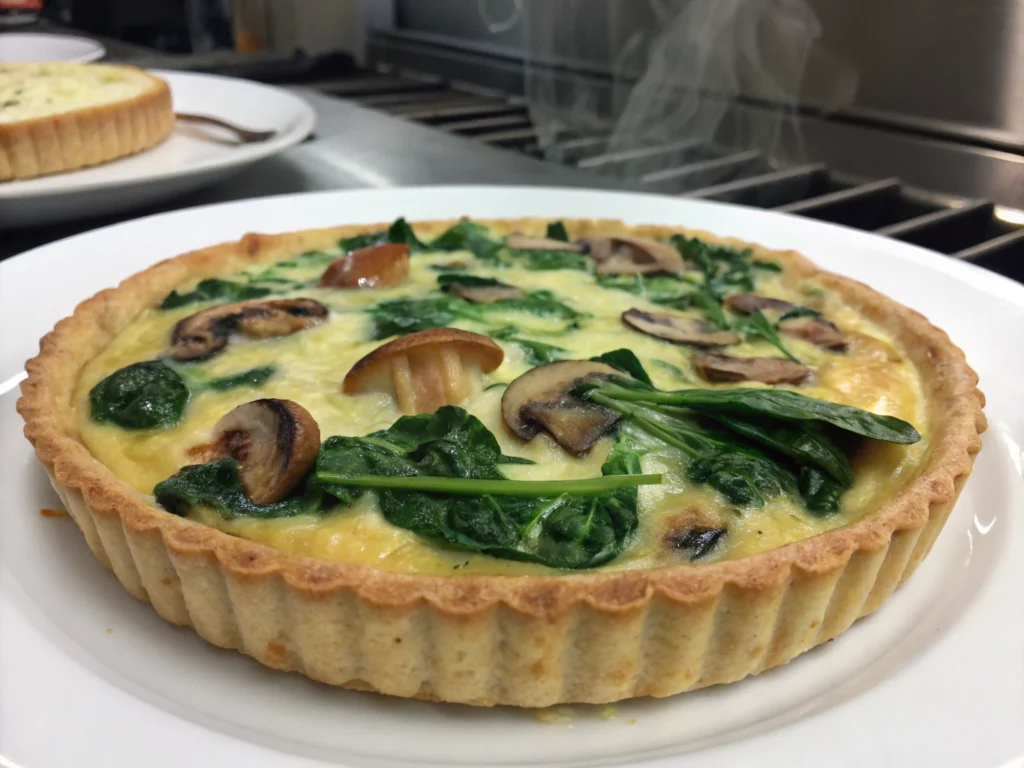 Spinach and Mushroom Quiche