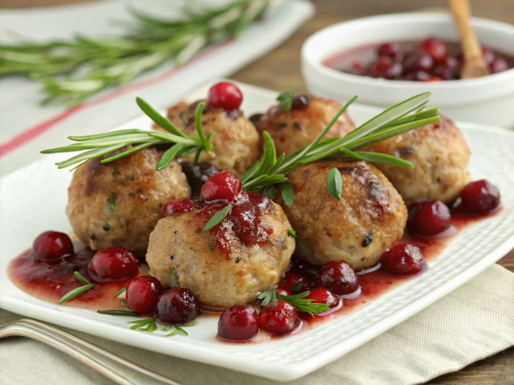 Turkey Cranberry Meatballs