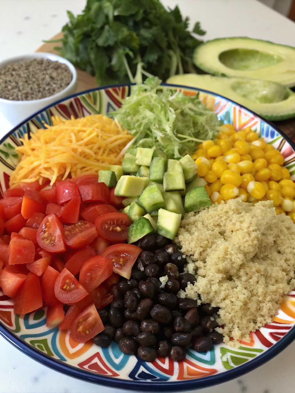 Vegetarian Burrito Bowls Ingredients