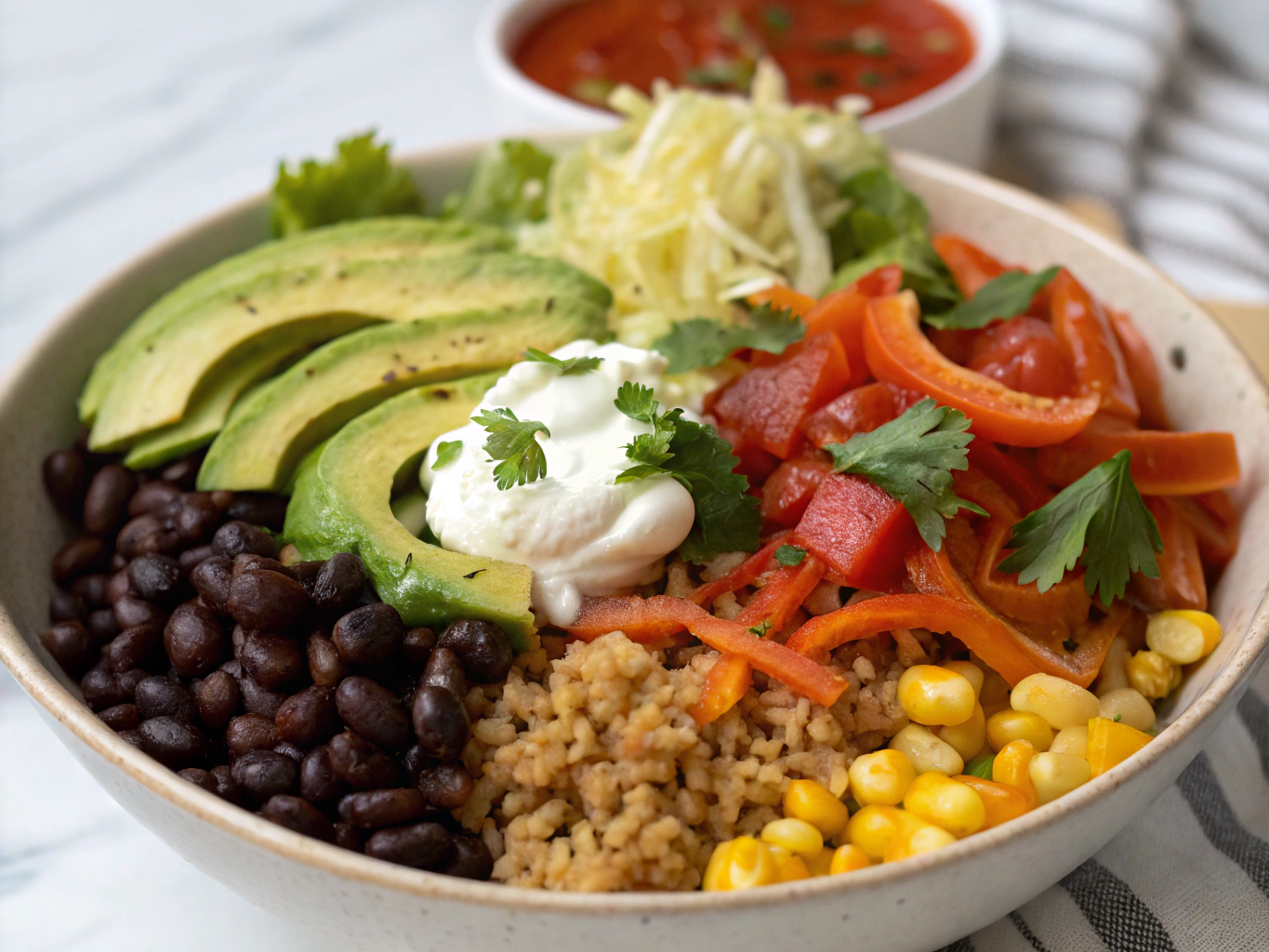 vegetarian-burrito-bowls Vegetarian Burrito Bowls