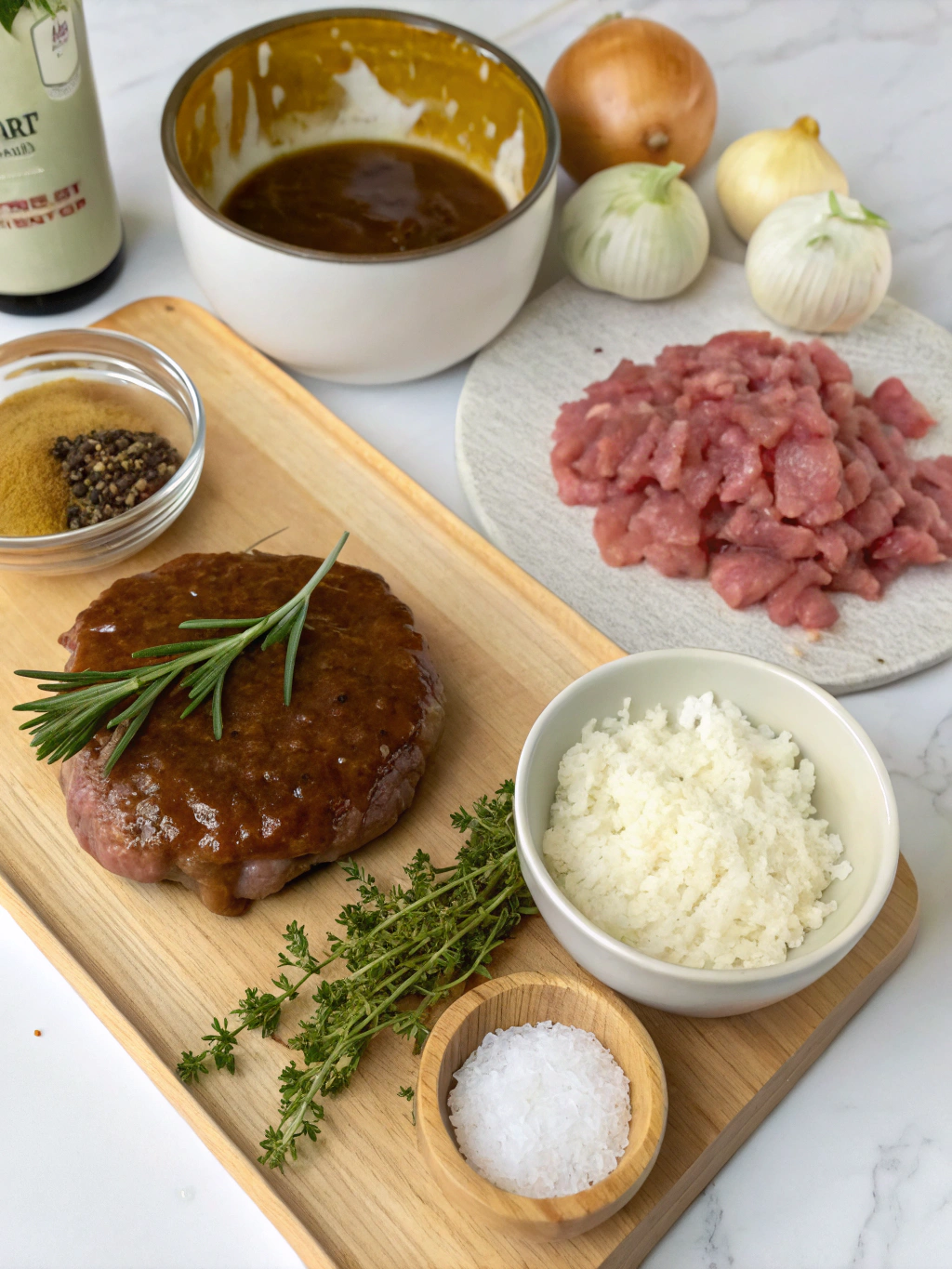Hamburger Steak with Onion Gravy ingredients