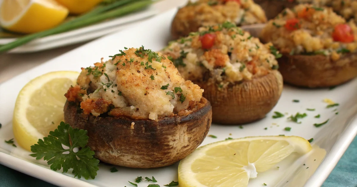 crab-stuffed-mushrooms Crab Stuffed Mushrooms