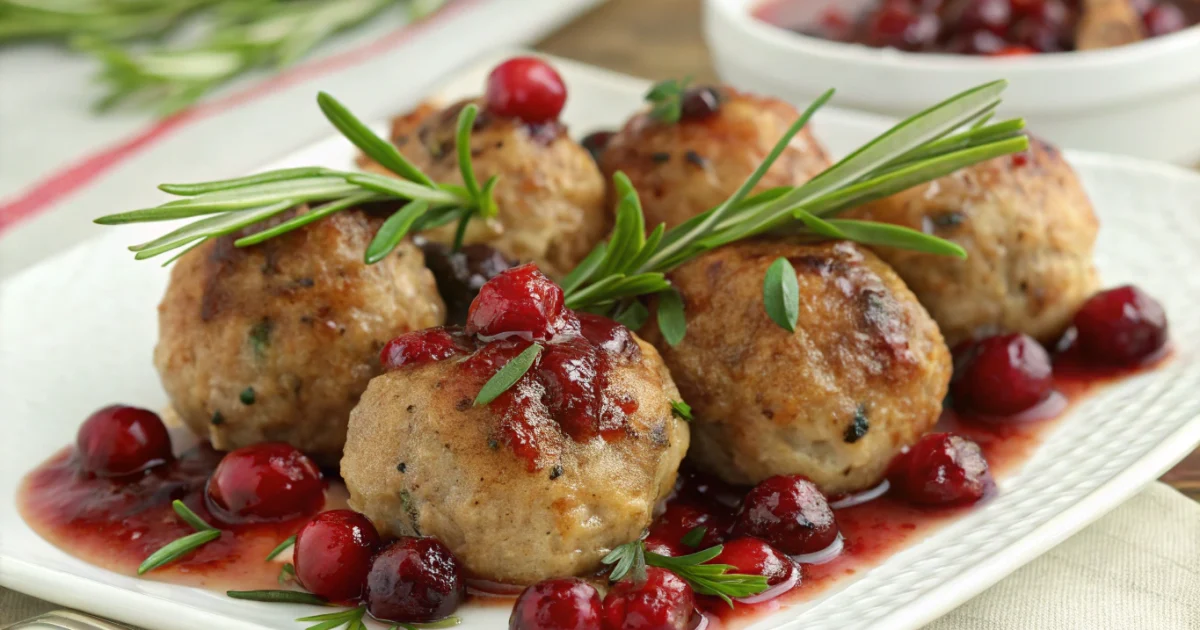 turkey-cranberry-meatballs Turkey Cranberry Meatballs