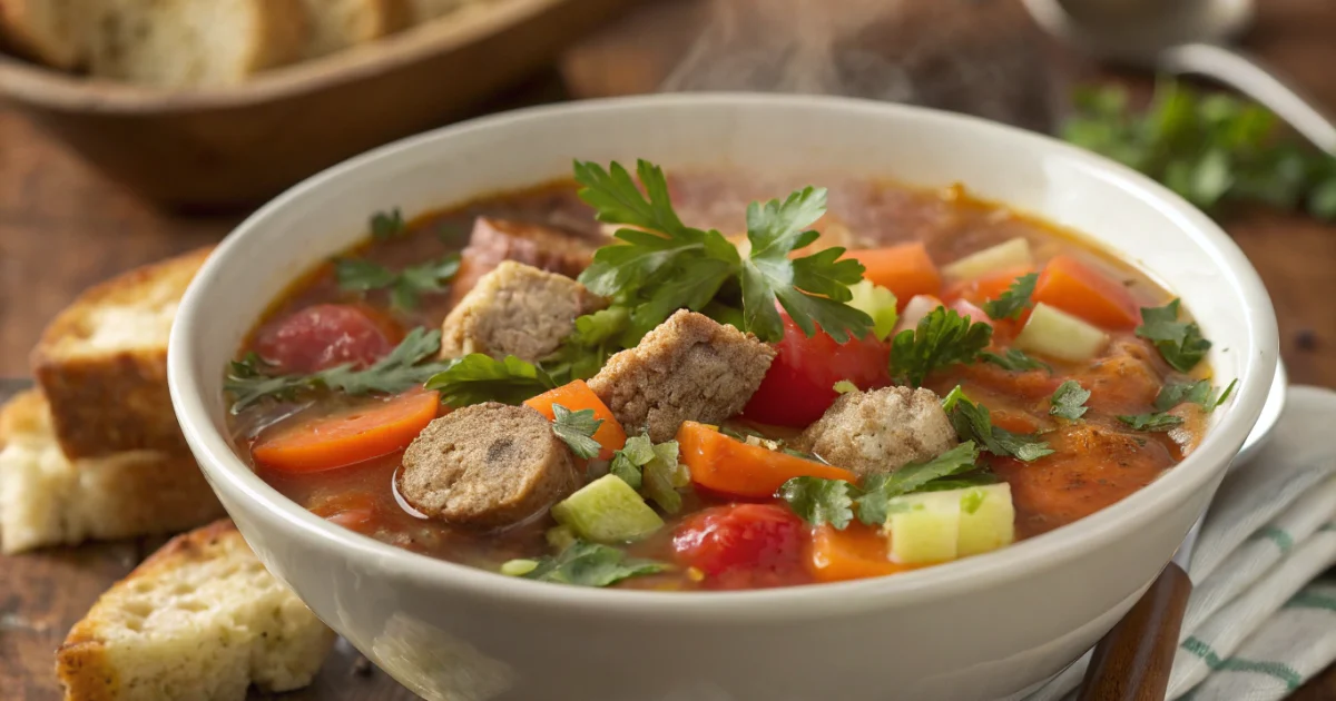 turkey-sausage-soup Turkey Sausage Soup